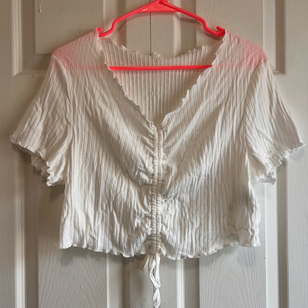 White crop top